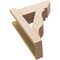 Ekena Millwork 6-in W x 14-in D x 18-in H Funston Slat Rough Cedar Woodgrain TimberThane Outlooker, Primed Tan OUTUR060X14X18FST24RCPR - alternate 4